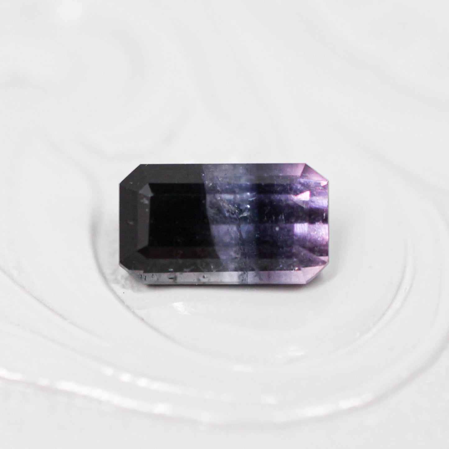 バイカラートルマリン 1.17ct エメラルドカット 7.7mm×4.5mm×3.6mm【MJ3146】