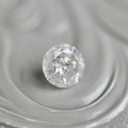 ソルトアンドペッパーダイヤモンド 0.41ct 4.6mm 【MJ2446】