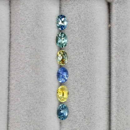 モンタナサファイア 0.21ct オーバルカット 3.8mm×2.7mm×1.5mm 【MJ2632】