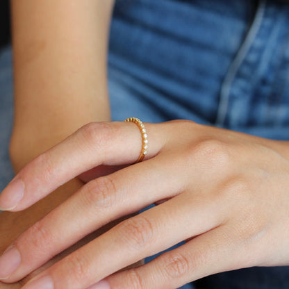 Nocturne - Celeste | ハーフエタニティ ダイヤモンド 0.18ct VSクラス K10 K18 Pt900【MJ2924】