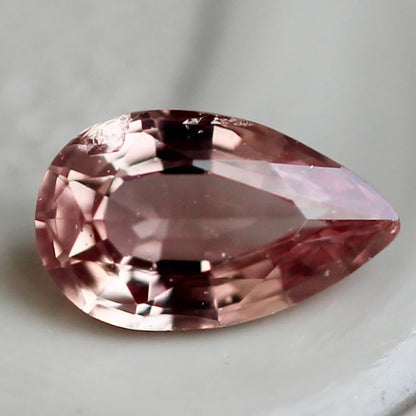 パパラチアサファイア 0.248ct 3mm×5mm ペアシェイプカット ソーティング付き【MJ2430】