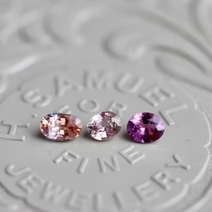 パープルサファイア 0.2ct オーバルカット 4mm×3.2mm 【MJ2462】