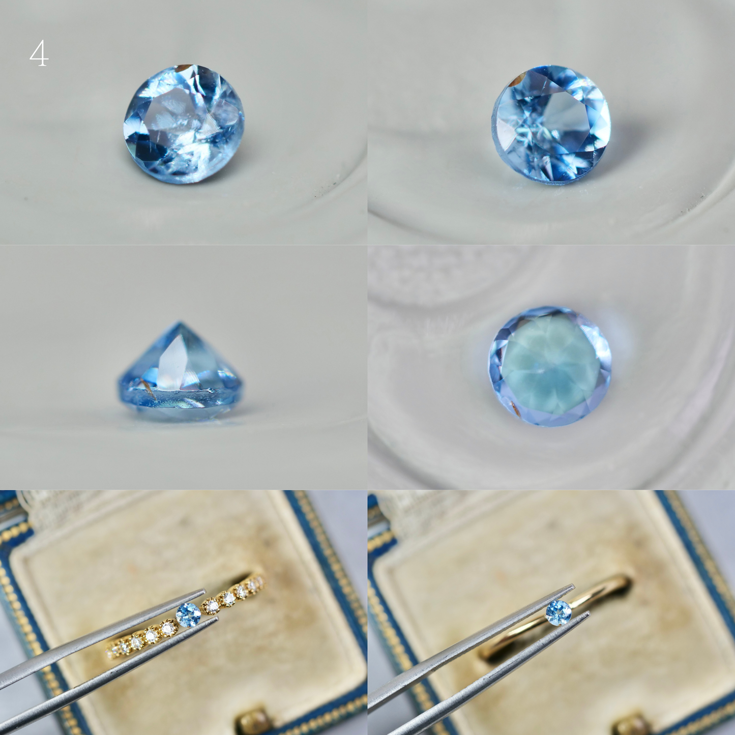 サンタマリアアクアマリン ラウンドカット 3mm【MJ2538】