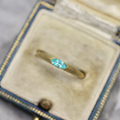 パライバトルマリン 0.180ct ブラジル産 マーキスカット 5.8mm×2.6mm×1.8mm【MJ2718】