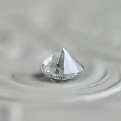 ソルトアンドペッパーダイヤモンド 0.43ct 4.6mm 【MJ2441】