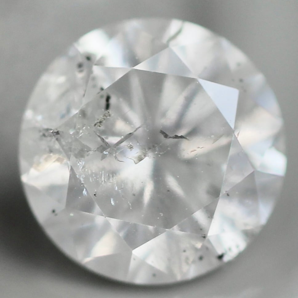 ソルトアンドペッパーダイヤモンド 0.57ct 5.1mm 【MJ2438】