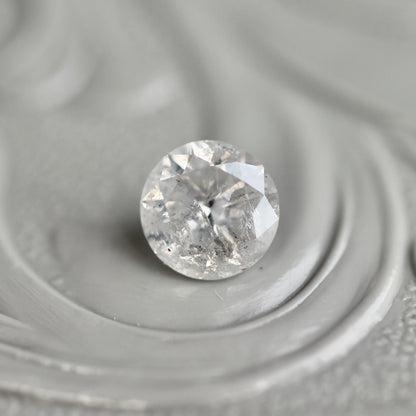 ソルトアンドペッパーダイヤモンド 0.41ct 4.6mm 【MJ2446】