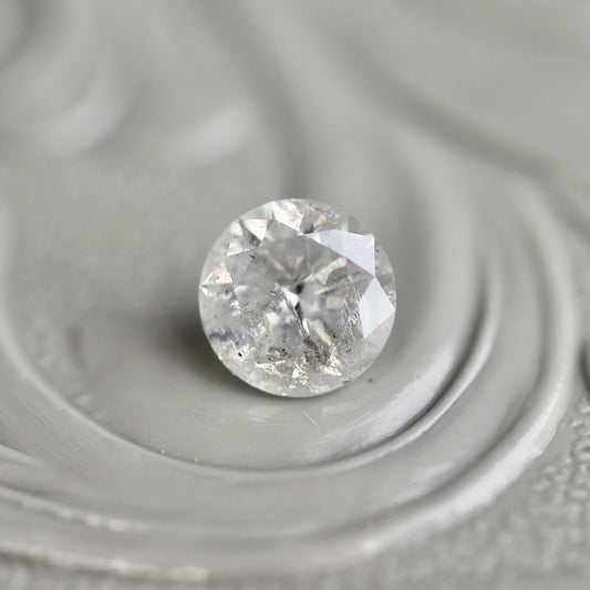 ソルトアンドペッパーダイヤモンド 0.41ct 4.6mm 【MJ2446】