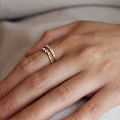 Nocturne - Polaris | ハーフエタニティ ダイヤモンド 0.17ct VSクラス K10 K18 Pt900【MJ2923】