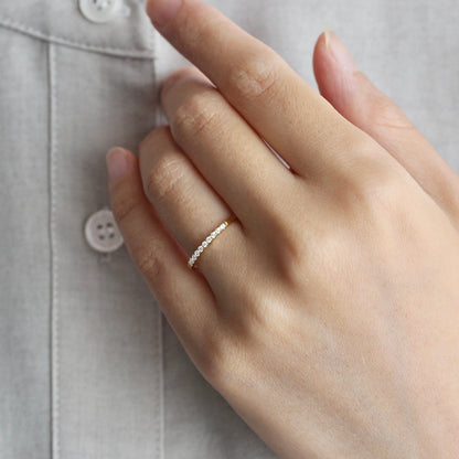 Nocturne - Nuit | ハーフエタニティ ダイヤモンド 0.10ct VSクラス K10 K18 Pt900【MJ2926】