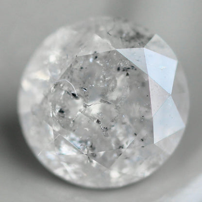 ソルトアンドペッパーダイヤモンド 0.42ct 4.6mm 【MJ2442】