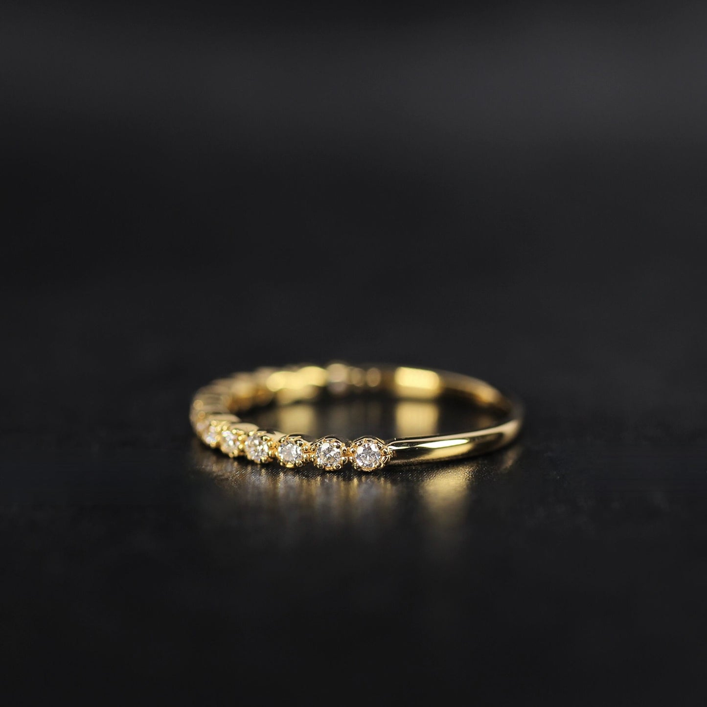 Nocturne - Celeste | ハーフエタニティ ダイヤモンド 0.18ct VSクラス K10 K18 Pt900【MJ2924】