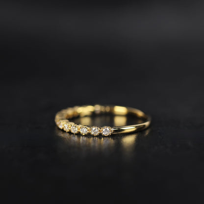 Nocturne - Celeste | ハーフエタニティ ダイヤモンド 0.18ct VSクラス K10 K18 Pt900【MJ2924】