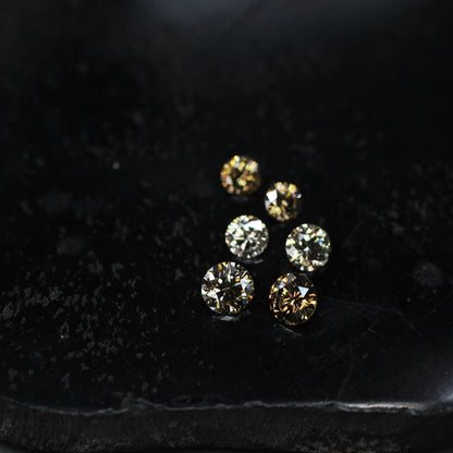 ショコラブラウンダイヤモンド 0.495ct ラウンドブリリアントカット 4.9mm×5.0mm×3.1mm【MJ2682】