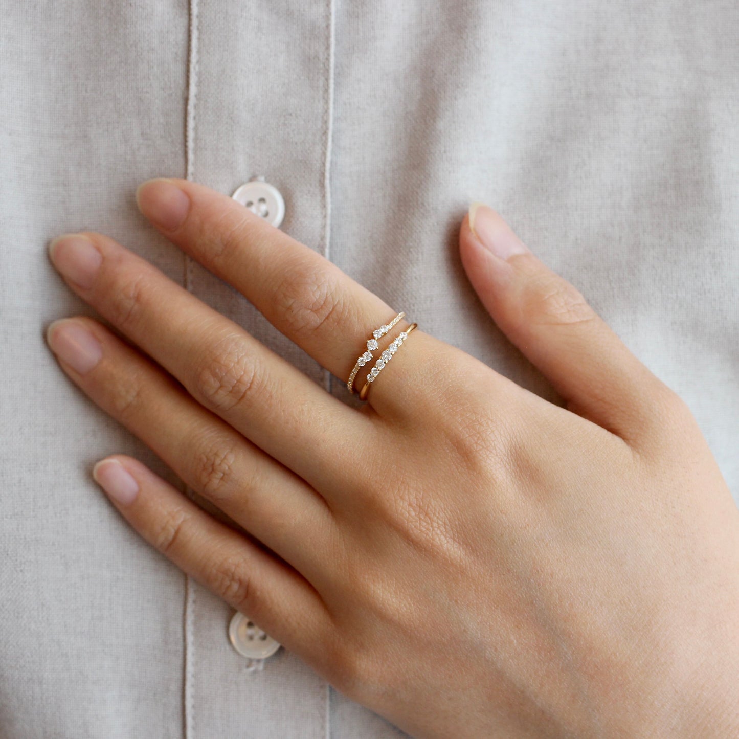 Nocturne - Altair | ハーフエタニティ ダイヤモンド 0.15ct VSクラス K10 K18 Pt900【MJ2922】