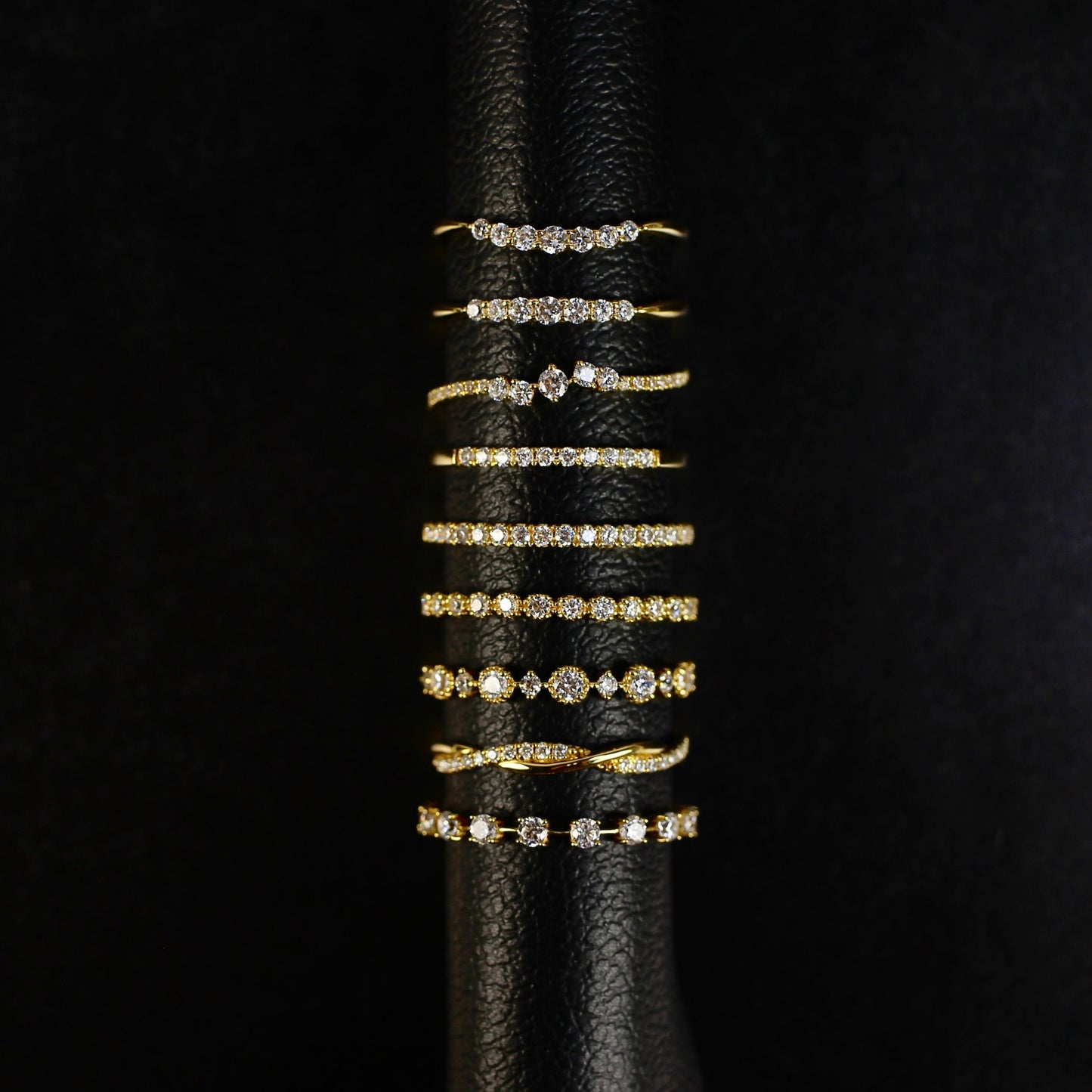 Nocturne - Nuit | ハーフエタニティ ダイヤモンド 0.10ct VSクラス K10 K18 Pt900【MJ2926】