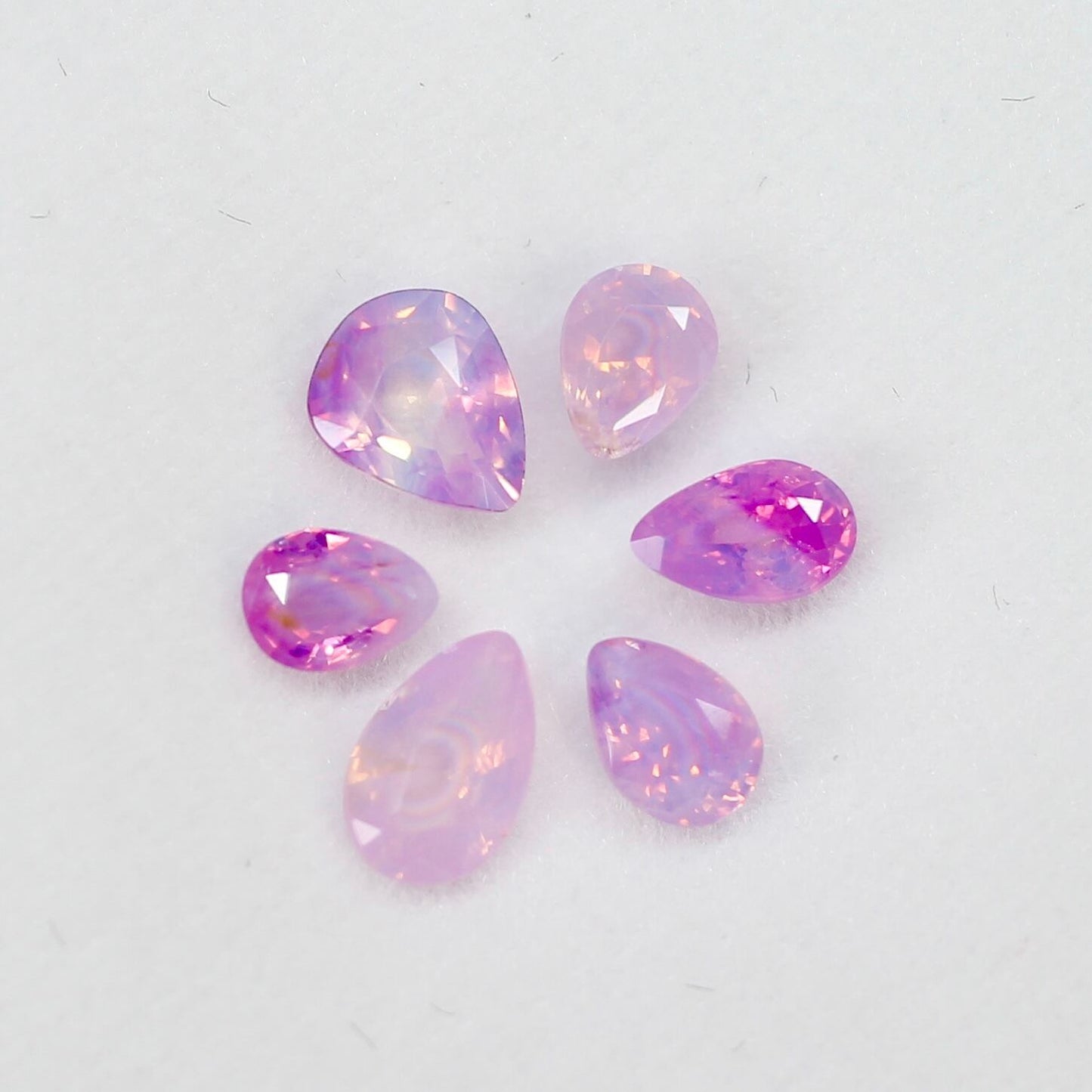 ペアシェイプカット シルキーパープルピンクサファイア　0.26ct  4.7mm×2.9mm×1.7mm 【MJ2522】