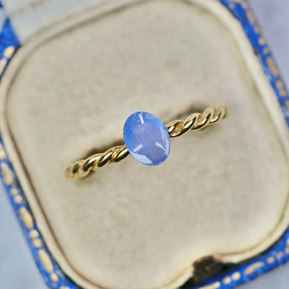 スターサファイア 1.53ct カボションカット 7.1mm×5.4mm×3.3mm【MJ2935】