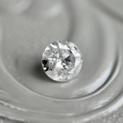 ソルトアンドペッパーダイヤモンド 0.24ct 3.8mm 【MJ2440】