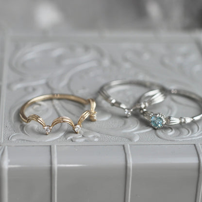 アンティーククラウンリング ダイヤモンド0.06ct VSクラス 【MJ2502】