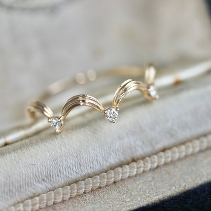 アンティーククラウンリング ダイヤモンド0.06ct VSクラス 【MJ2502】