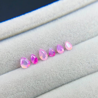 ペアシェイプカット シルキーパープルピンクサファイア　0.19ct  3.6mm×2.6mm×1.9mm 【MJ2525】