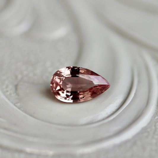 パパラチアサファイア 0.248ct 3mm×5mm ペアシェイプカット ソーティング付き【MJ2430】