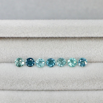 ブルートルマリン 7ピースセット 計0.75ct 2.9mm 【MJ2591】