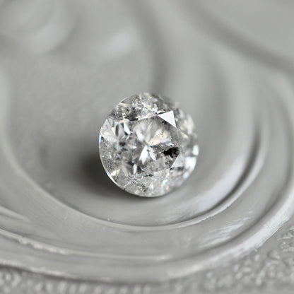 ソルトアンドペッパーダイヤモンド 0.43ct 4.6mm 【MJ2441】