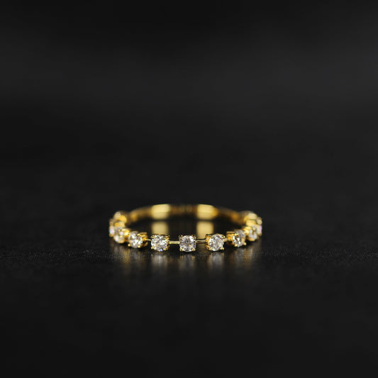 Nocturne - Halo | ハーフエタニティ ダイヤモンド 0.40ct VSクラス K10 K18 Pt900【MJ2929】