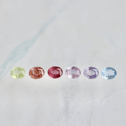 非加熱サファイア 0.48ct 5mm×4mm オーバルカット 【MJ2434】