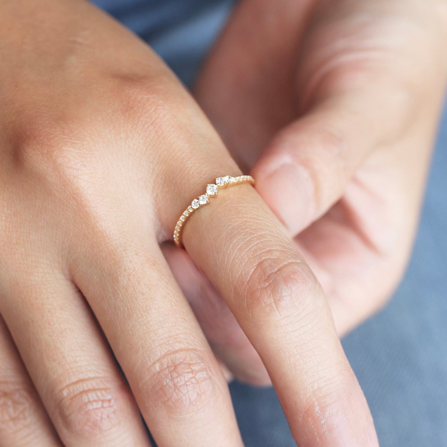 Nocturne - Polaris | ハーフエタニティ ダイヤモンド 0.17ct VSクラス K10 K18 Pt900【MJ2923】