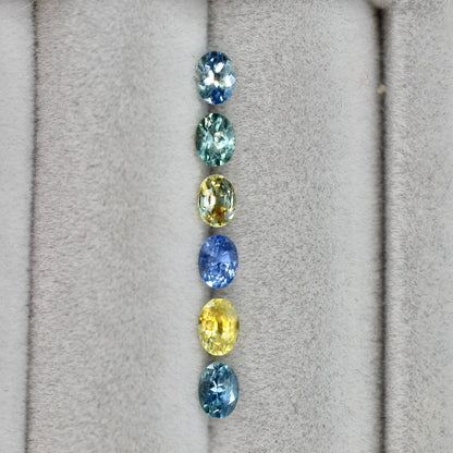 モンタナサファイア 0.19ct オーバルカット 3.7mm×2.6mm×1.7mm  【MJ2637】