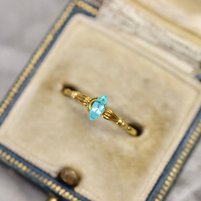 パライバトルマリン 0.180ct ブラジル産 マーキスカット 5.8mm×2.6mm×1.8mm【MJ2718】