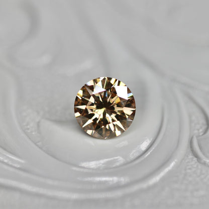 ショコラブラウンダイヤモンド 0.438ct ラウンドブリリアントカット 4.8mm×4.8mm×3.0mm【MJ2681】