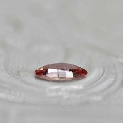 パパラチアサファイア 0.25ct マーキスカット 5.9mm×3.0mm×1.7mm ソーティング付き【MJ2744】