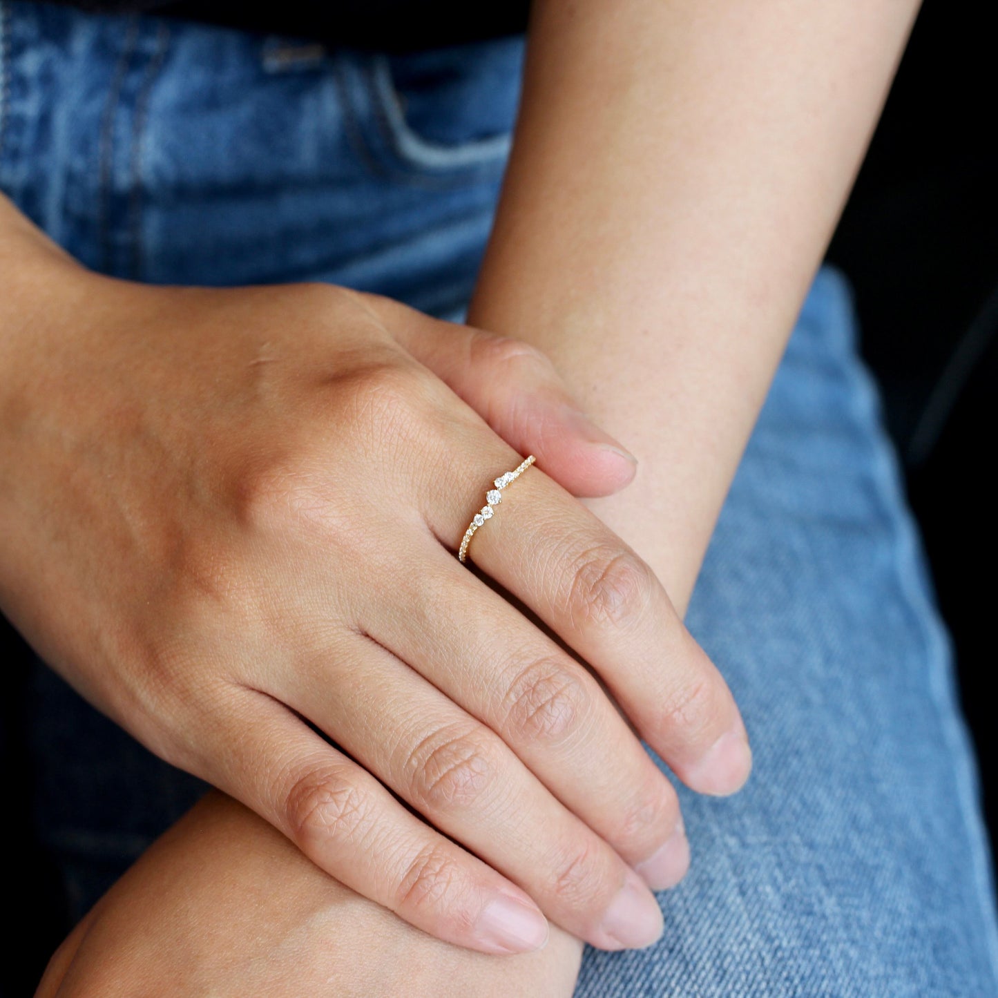 Nocturne - Polaris | ハーフエタニティ ダイヤモンド 0.17ct VSクラス K10 K18 Pt900【MJ2923】