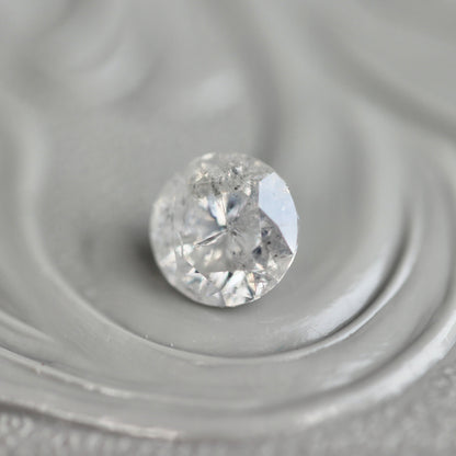 ソルトアンドペッパーダイヤモンド 0.41ct 4.6mm 【MJ2446】