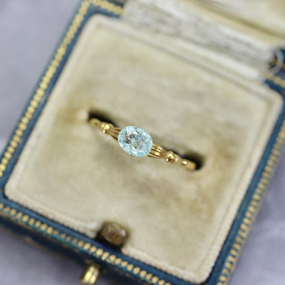 パライバトルマリン モザンビーク産 0.28ct オーバルカット 5.2mm×4.0mm×2.0mm【MJ2740】