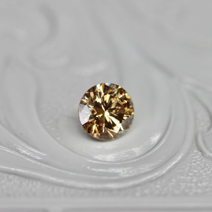 ショコラブラウンダイヤモンド 0.495ct ラウンドブリリアントカット 4.9mm×5.0mm×3.1mm【MJ2682】