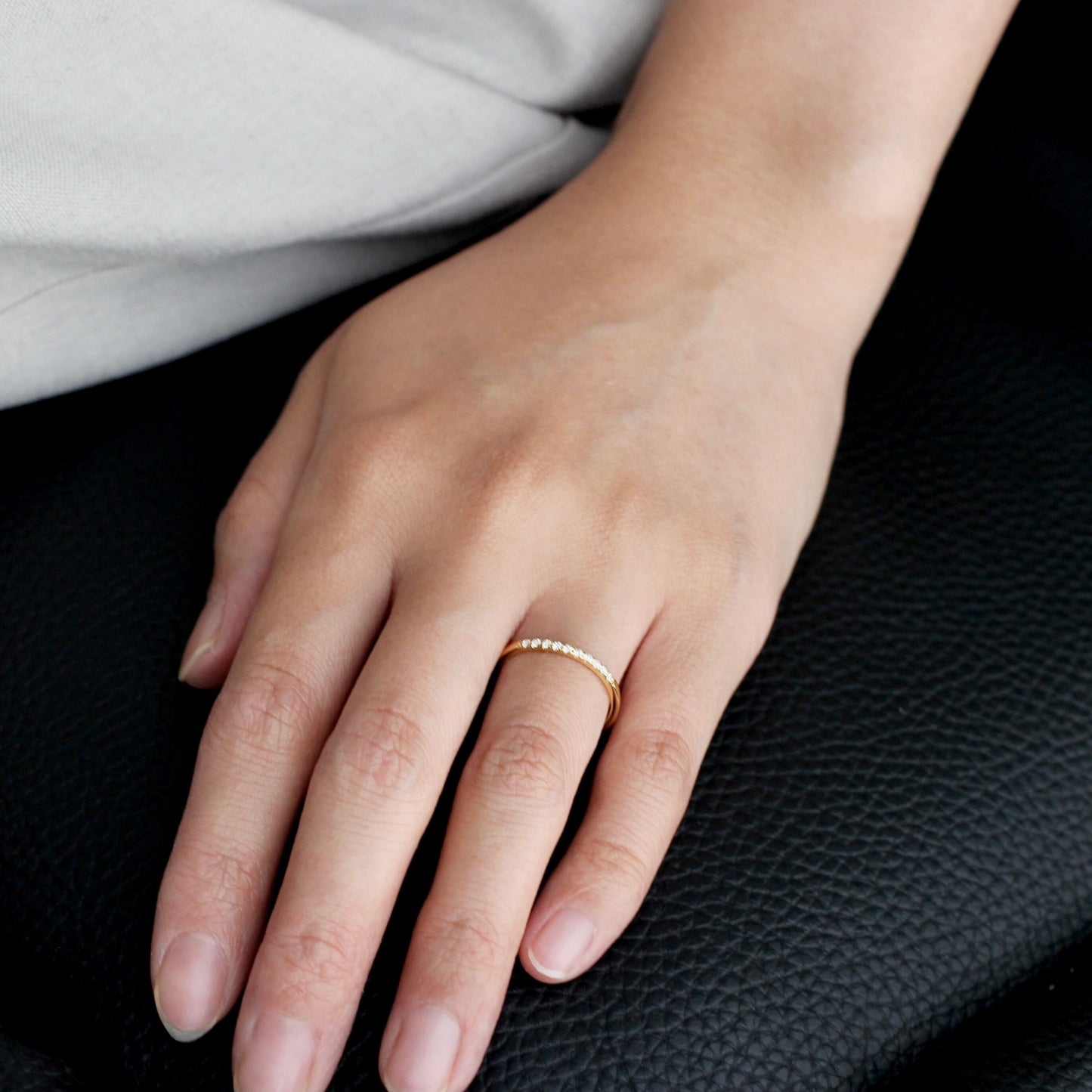 Nocturne - Nuit | ハーフエタニティ ダイヤモンド 0.10ct VSクラス K10 K18 Pt900【MJ2926】