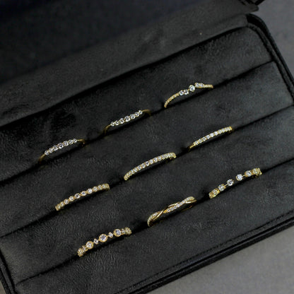 Nocturne - Vega | ハーフエタニティ ダイヤモンド 0.15ct VSクラス K10 K18 Pt900【MJ2921】