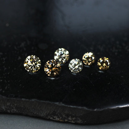 ショコラブラウンダイヤモンド 0.495ct ラウンドブリリアントカット 4.9mm×5.0mm×3.1mm【MJ2682】