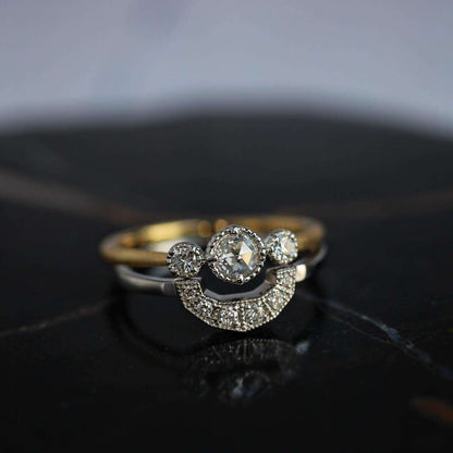 トラペゾイドリング ダイヤモンド 0.07ct VSクラス 【MJ2500】