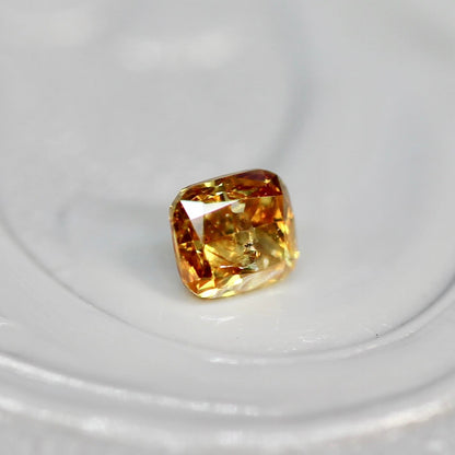 ブラウンダイヤモンド 0.152ct クッションカット 3.0mm×2.8mm×2.1mm【MJ2625】