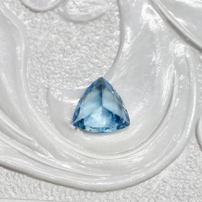 タトゥーアクアマリン 0.26ct トリリアントカット 4.6mm×4.6mm×2.9mm【MJ2671】