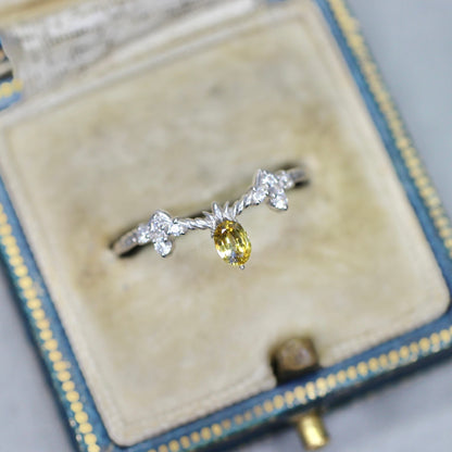 バイカラーサファイア 0.23ct オーバルカット 4.3mm×3.3mm×2.2mm【MJ2559】