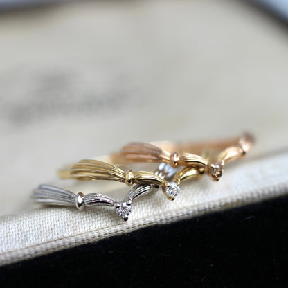 アンティークVリング ダイヤモンド0.02ct VSクラス 【MJ2503】