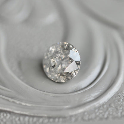 ソルトアンドペッパーダイヤモンド 0.36ct 4.5mm 【MJ2445】