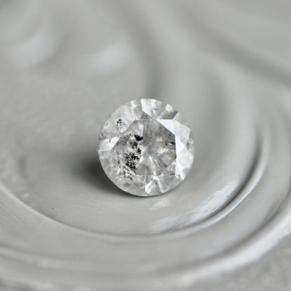 ソルトアンドペッパーダイヤモンド 0.26ct 3.8mm 【MJ2443】